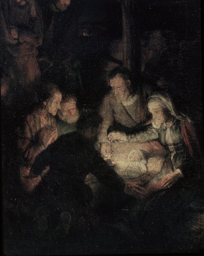 The Adoration of the Shepherds, 1646 (detail) by Rembrandt van Rijn